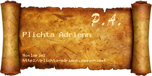 Plichta Adrienn névjegykártya
